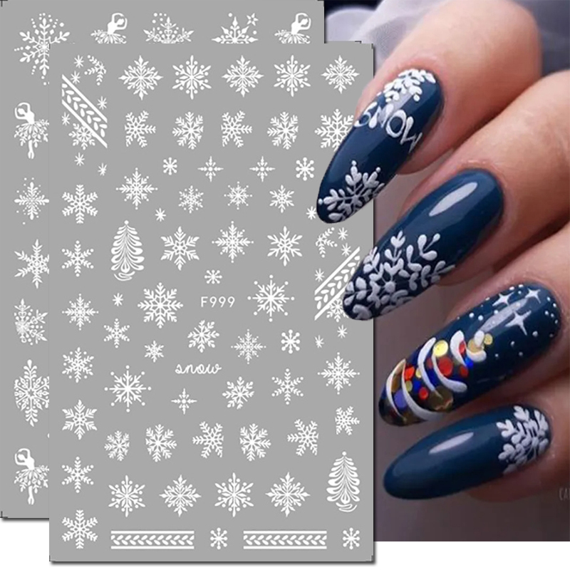 Nail Art Xmas Tree - Naklejki 3D na paznokcie Świąteczne Zimowe