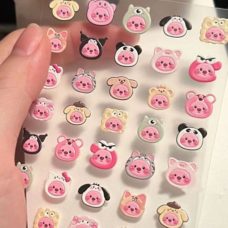 Nail Art Quirky - 2 szt. Urocze naklejki z bobrem