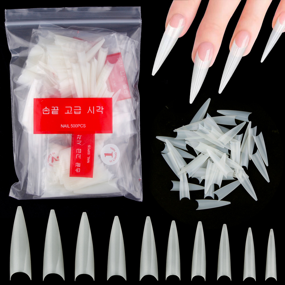 Nail Art Xl - 1 worek (600 sztuk) naturalne szpilki