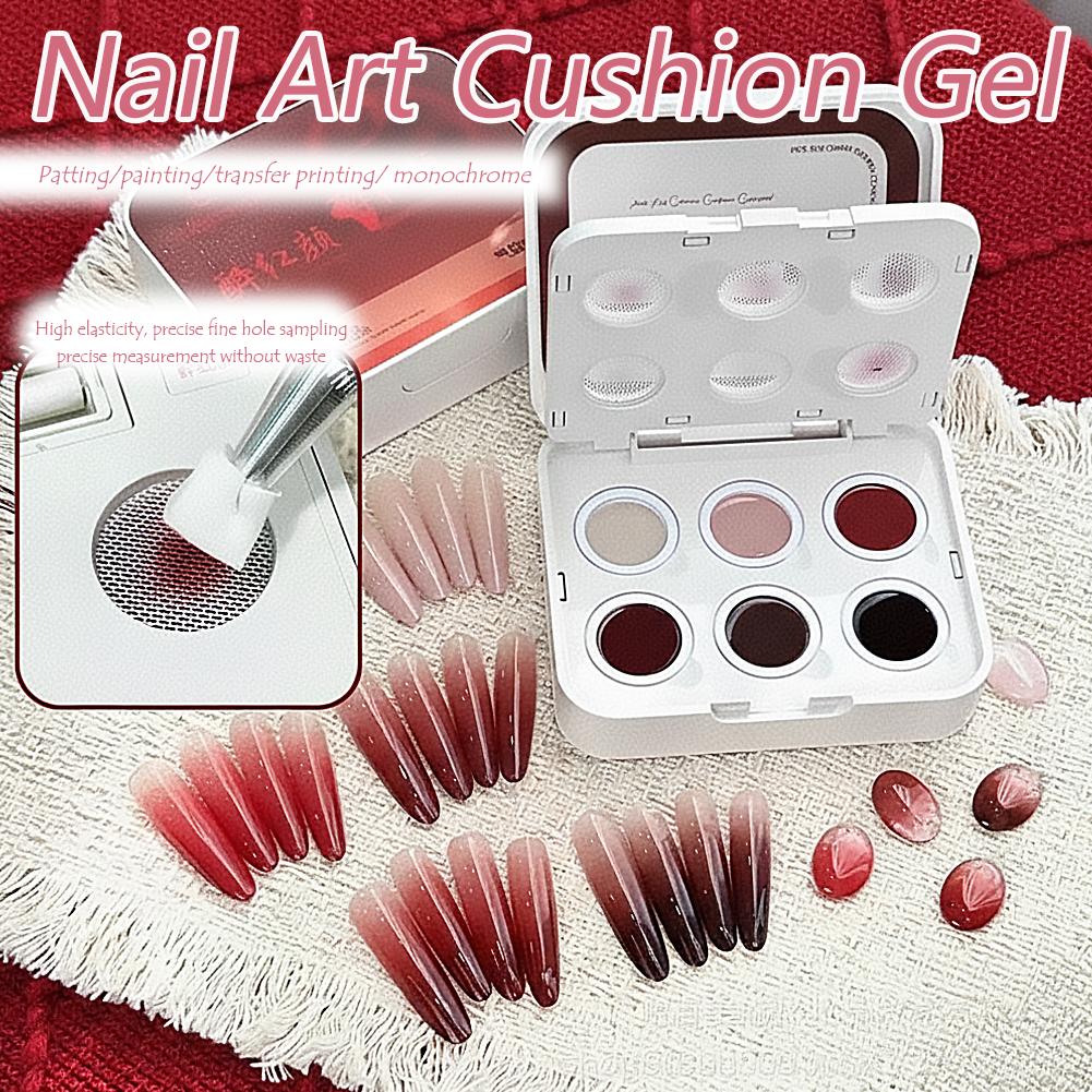 Nail Art Gothic - 6 Kolorów Różowy Żel do Paznokci