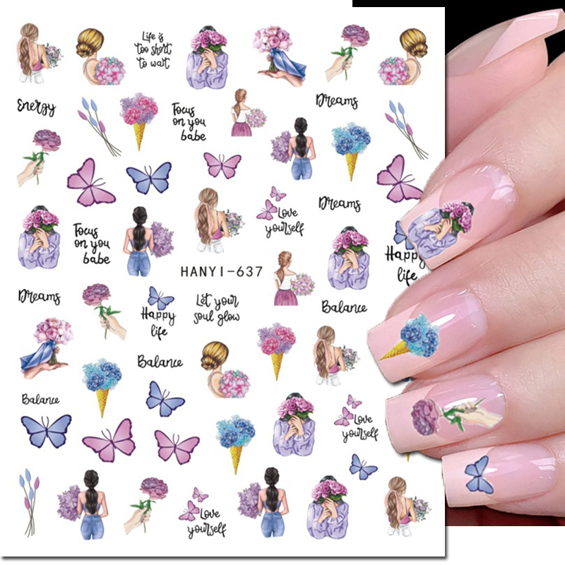 Nail Art Valentine - 3d naklejki ozdobne do paznokci Valentine