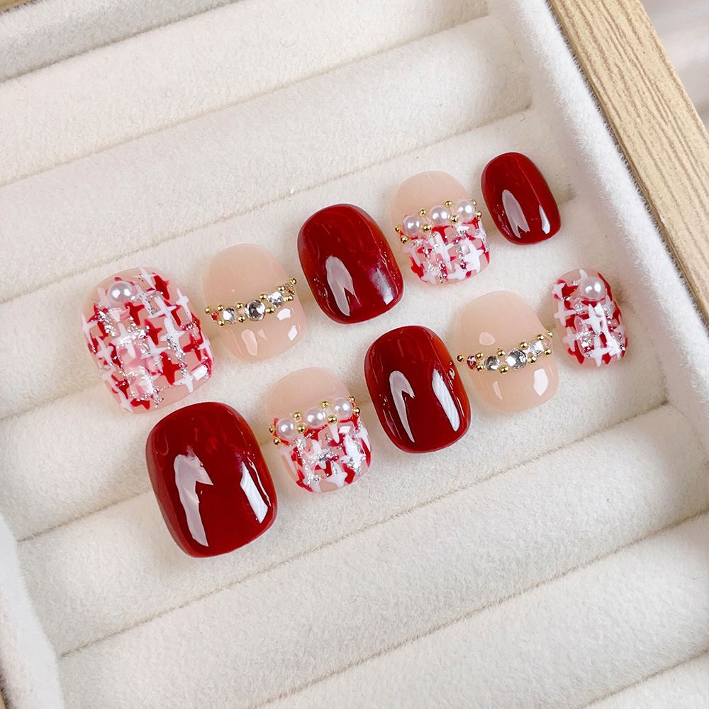 Nail Art Quirky - 10 szt. Krótkie Kwadratowe Okrągłe Ręcznie