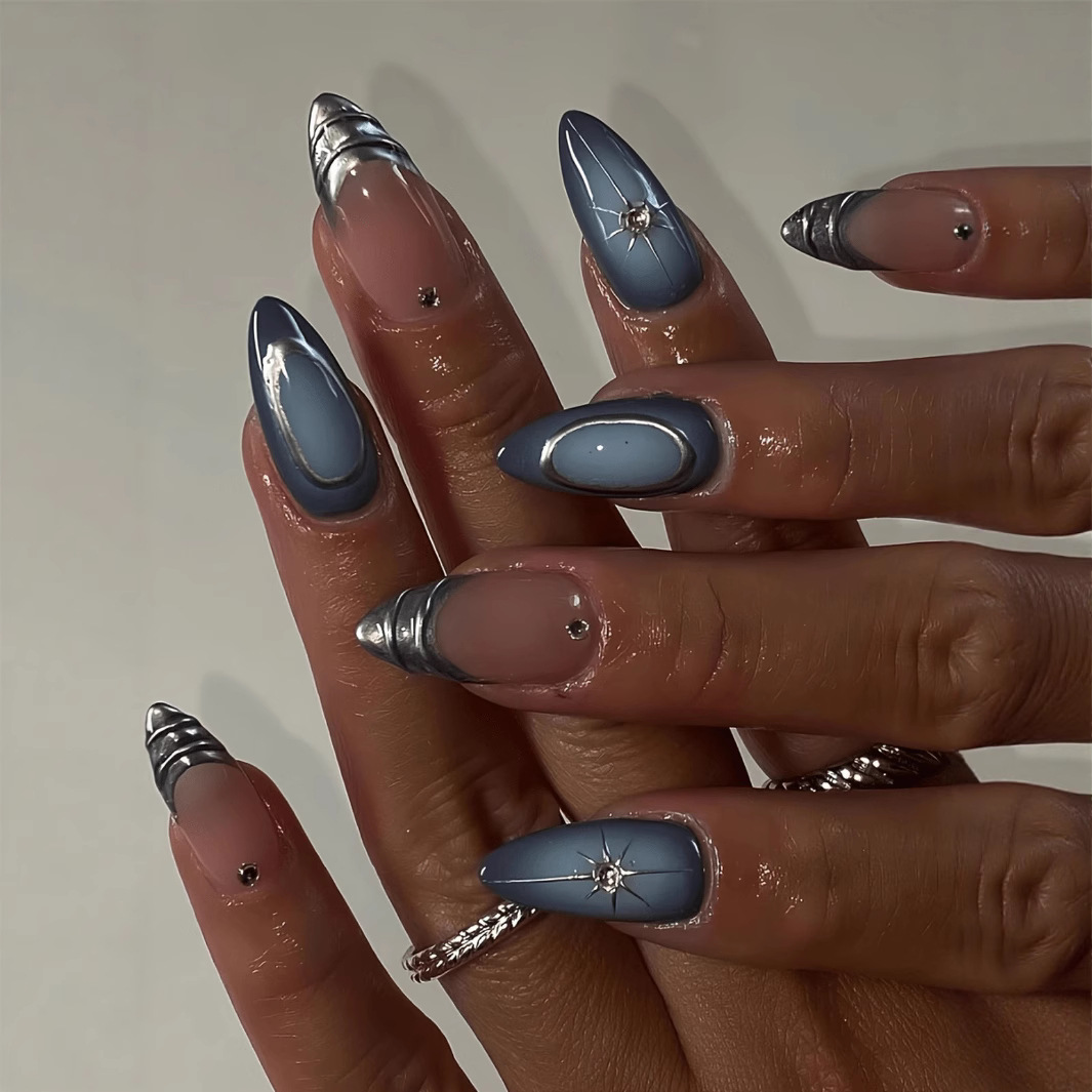 Zestaw 24 szt. krótkich, migda – Nail Art Y2K recenzja i cena
