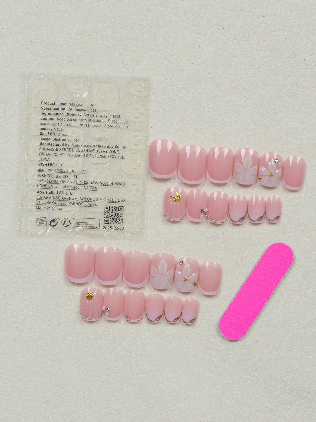 24 szt. Krótkie Kwadratowe Bia – Nail Art Y2K recenzja i cena
