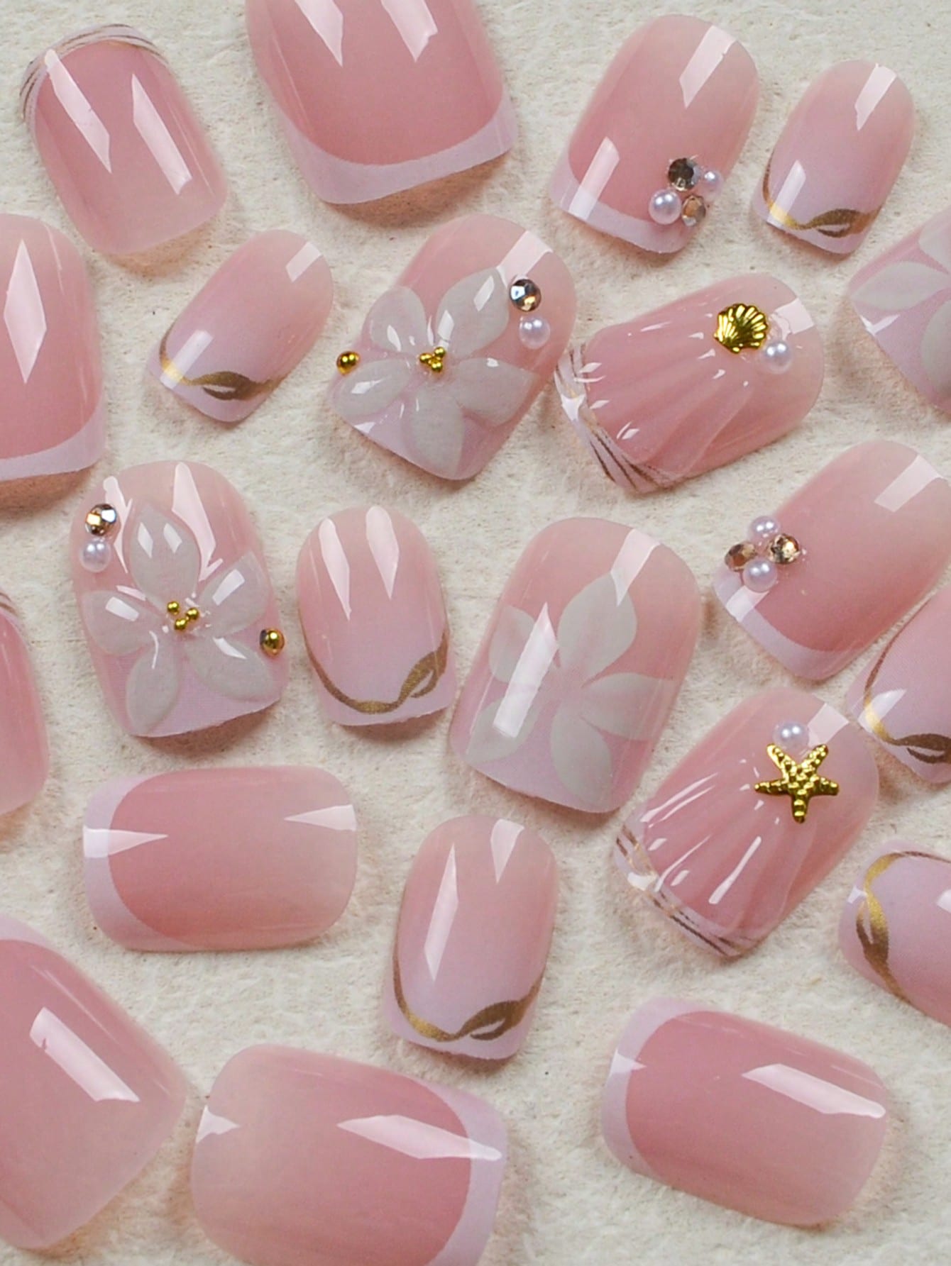 24 szt. Krótkie Kwadratowe Bia – Nail Art Y2K recenzja i cena
