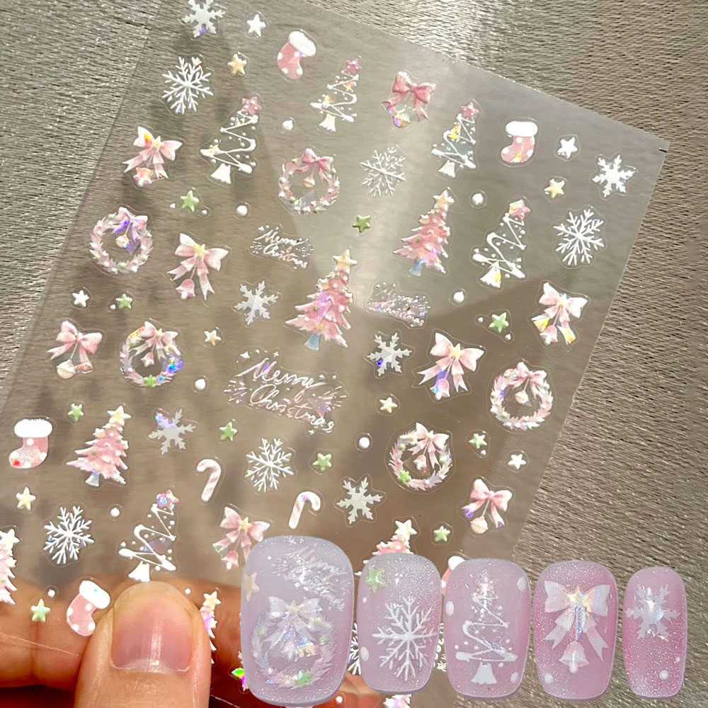 1 szt. Aurora Różowe Naklejki  – Nail Art Xmas Tree recenzja i cena