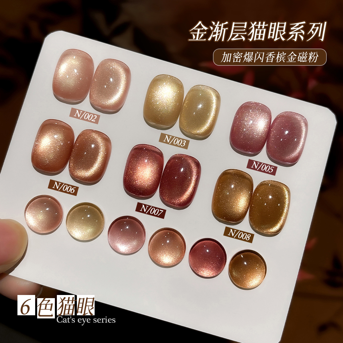 XEIJAYI 6 Kolorów Zestaw Żeli  – Nail Art Eye Cat recenzja i cena