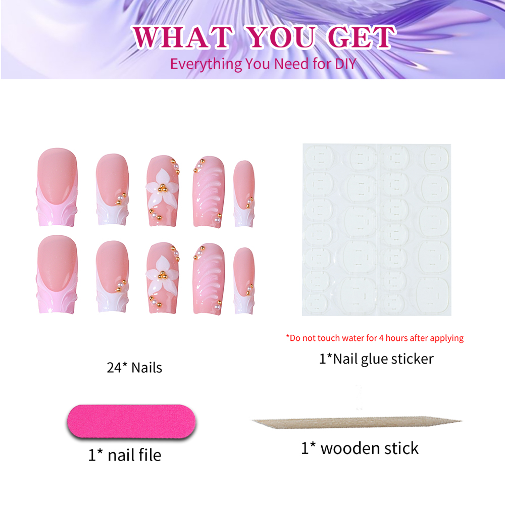 24 sztuki w pudełku. Prostokąt – Nail Art Y2K recenzja i cena