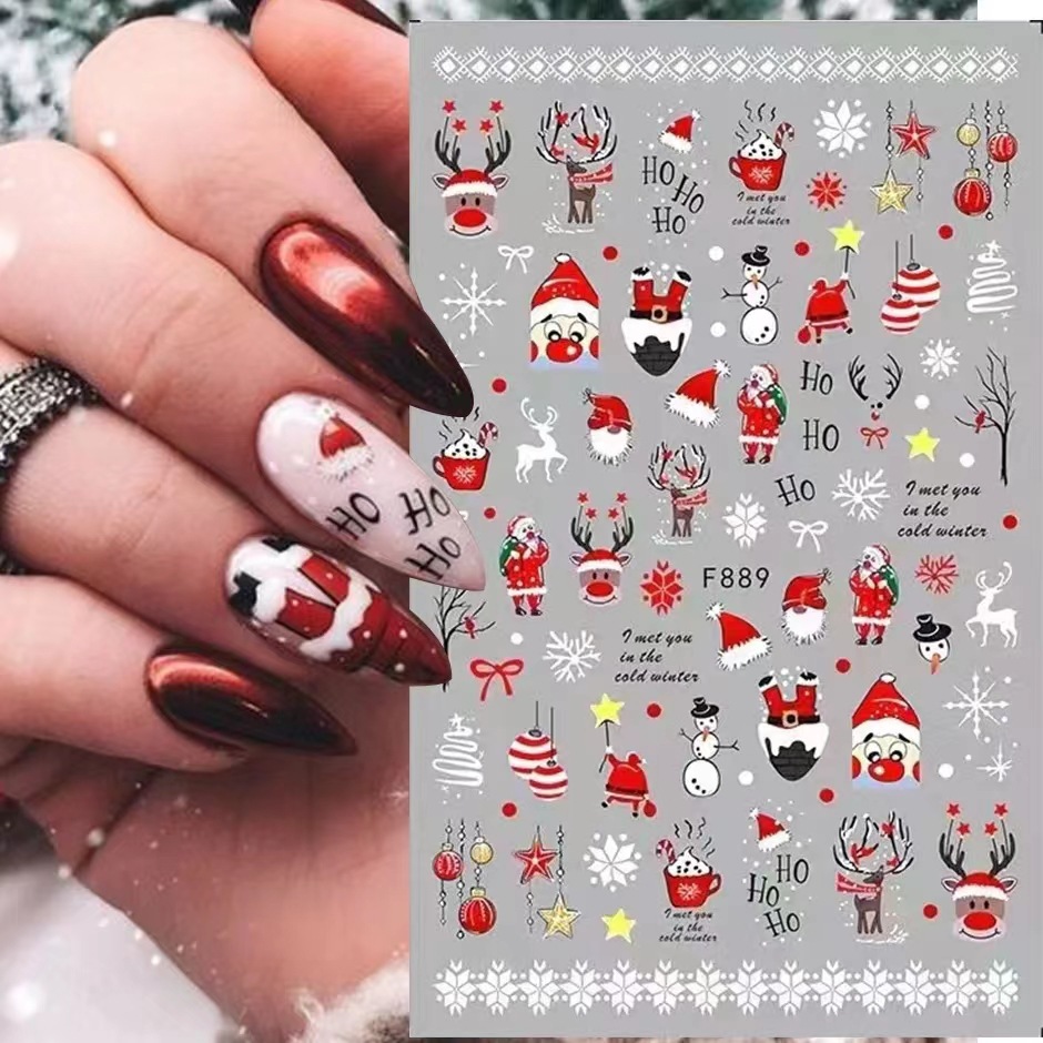 1 szt. 2025 boże narodzenie 3D – Nail Art Xmas 2025 recenzja i cena