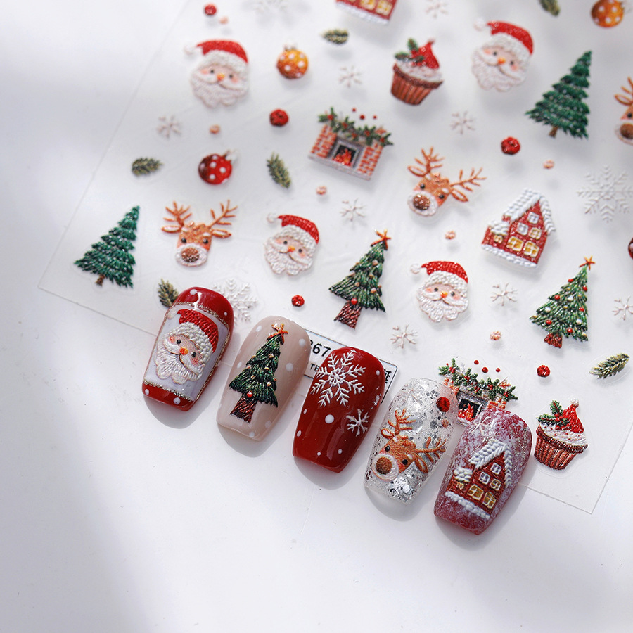 Urocze świąteczne naklejki na  – Nail Art Xmas Tree recenzja i cena
