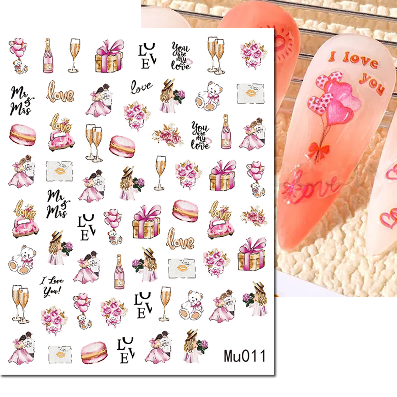 Naklejki 3D na paznokcie, wzor – Nail Art Valentine recenzja i cena
