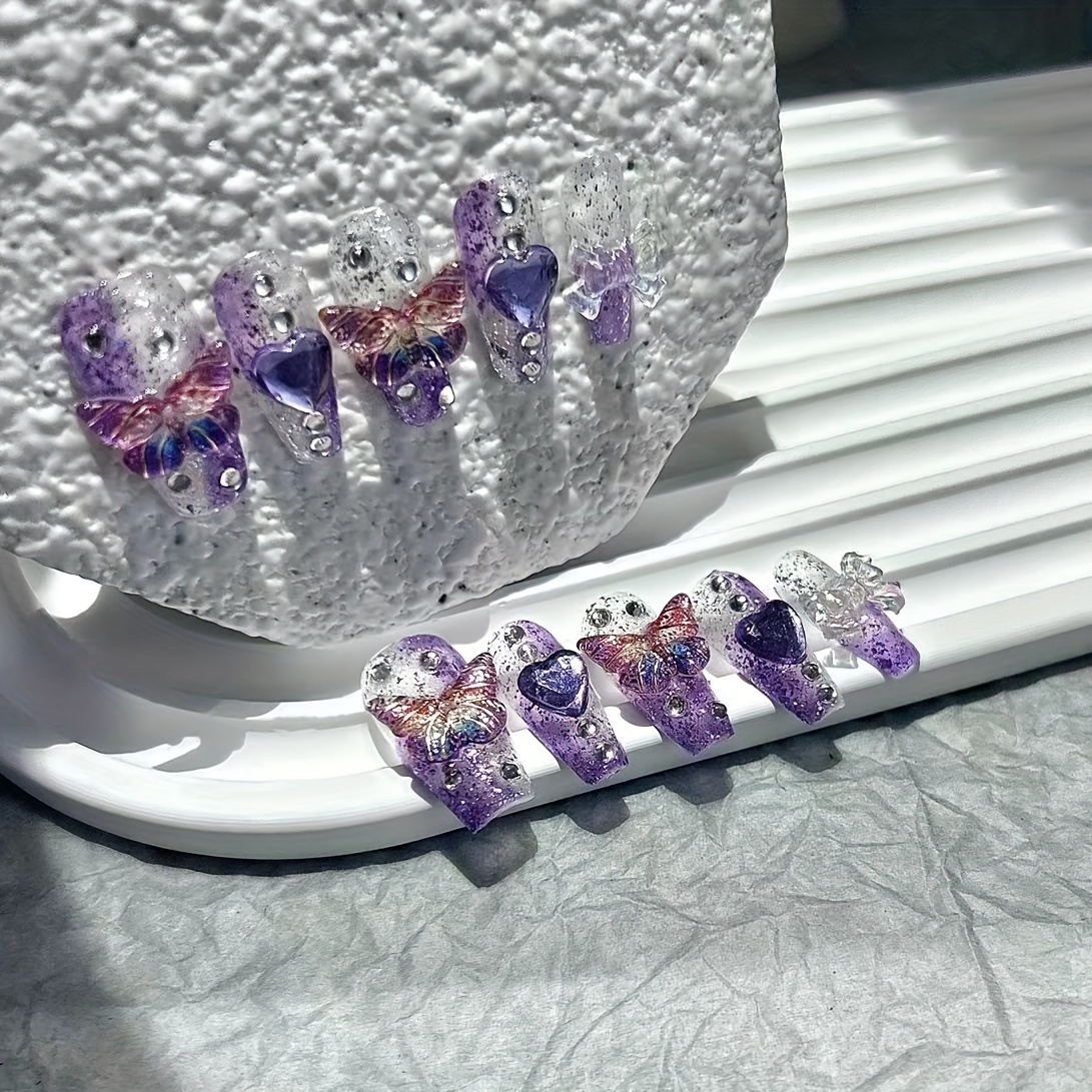 10 sztuk Purple Fantasy Butter – Nail Art Y2K recenzja i cena