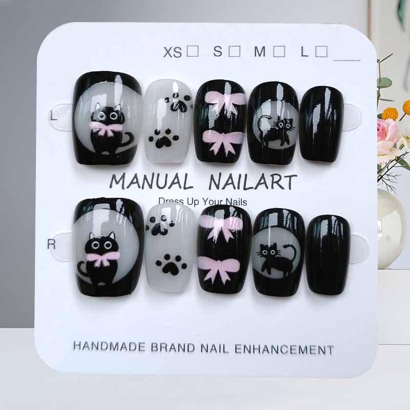 10 szt. Urocze, ręcznie robion – Nail Art Eye Cat recenzja i cena