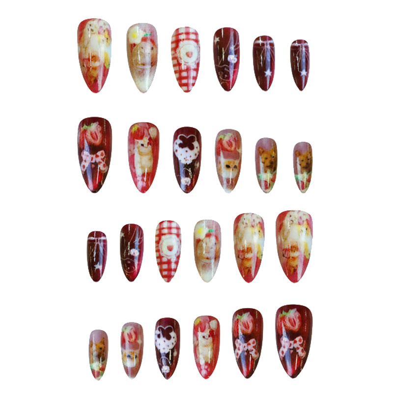 24 szt. Sztuczne paznokcie typ – Nail Art Y2K recenzja i cena