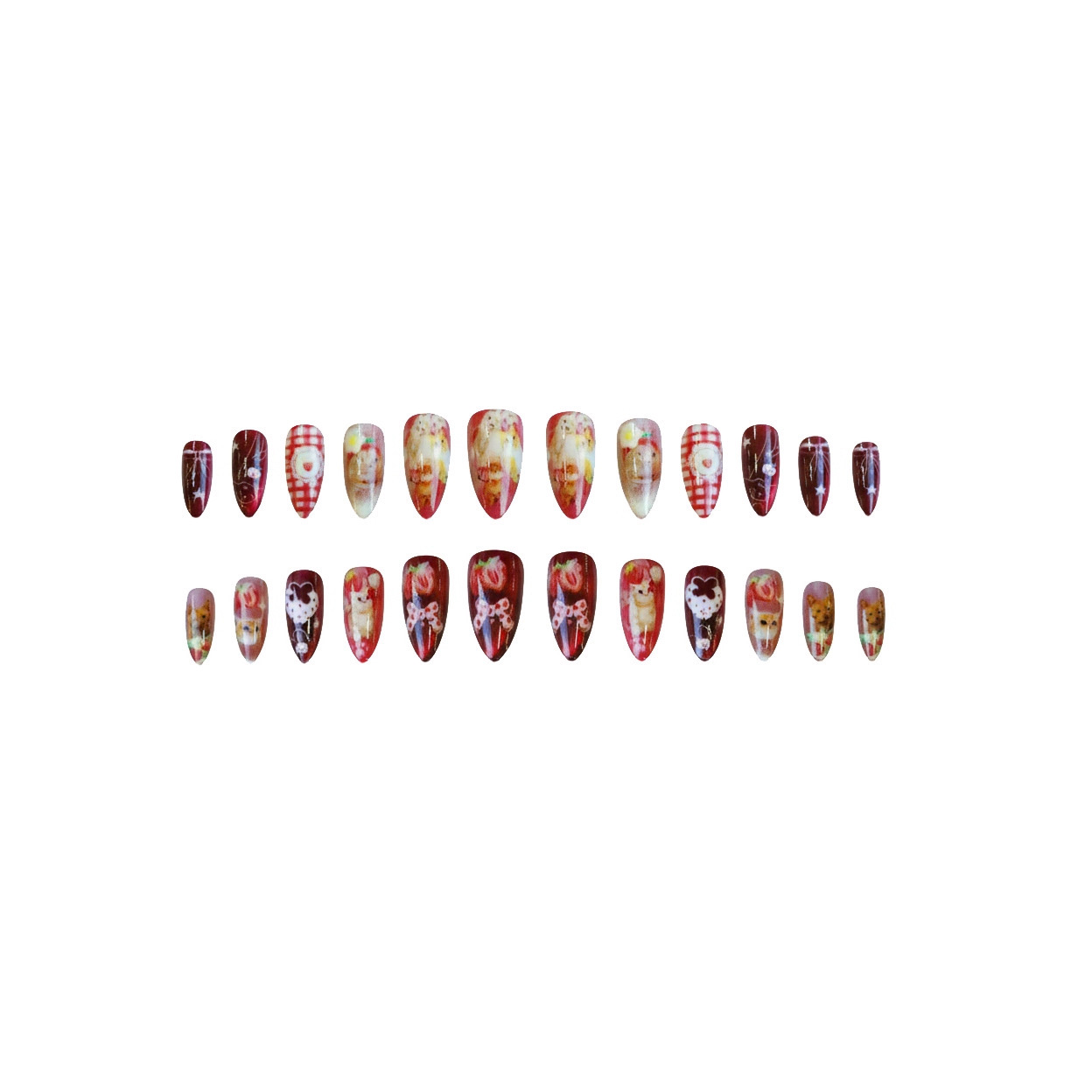 24 szt. Sztuczne paznokcie typ – Nail Art Y2K recenzja i cena